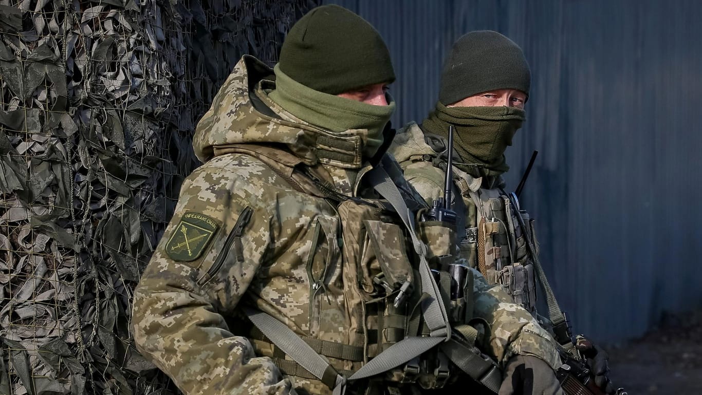 Pro-russische Separatisten in der Region Luhansk: Russland schützt die zwei autonomen Regionen im Dombass.