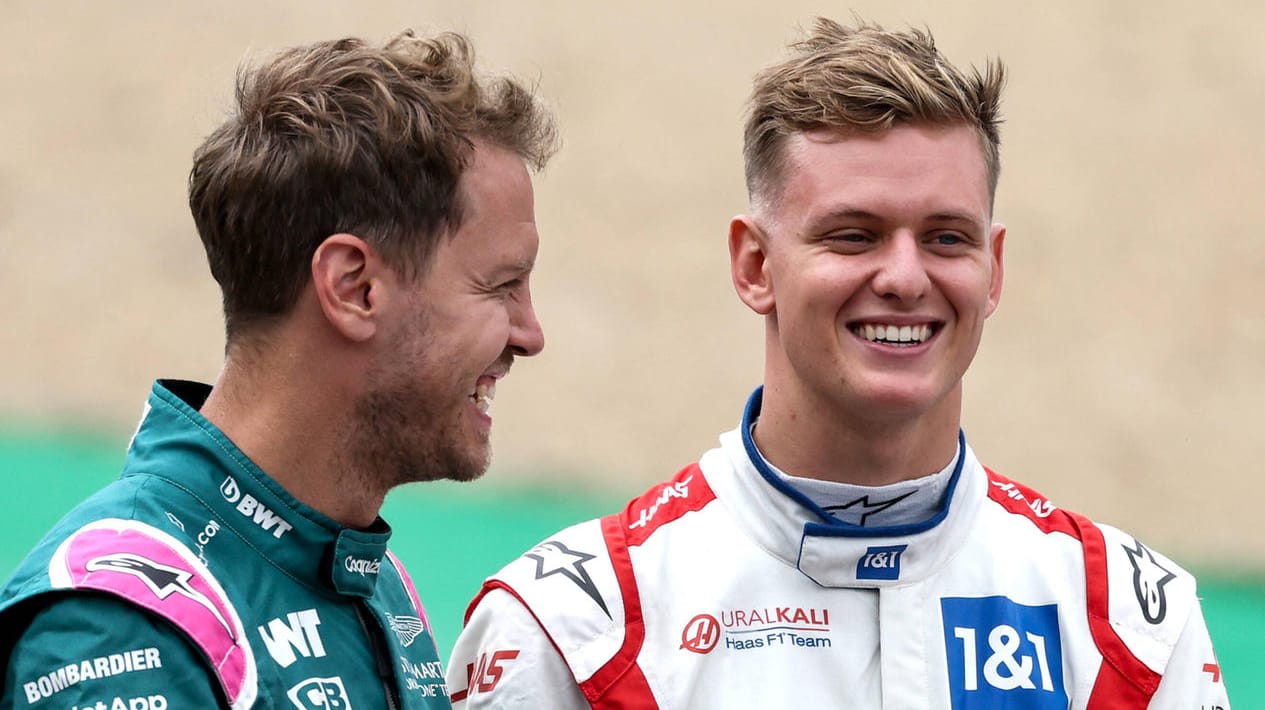 Sebastian Vettel (l.) und Mick Schumacher: In der Formel 1 sind sie Konkurrenten, beim Race of Champions bilden sie ein Team.