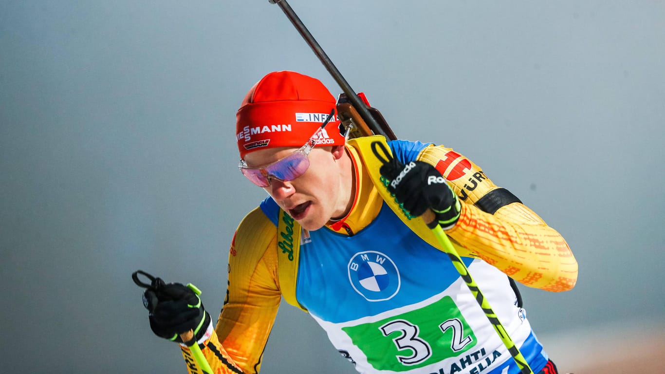 Roman Rees: Der deutsche Biathlet vergangene Saison in Finnland beim Weltcup.