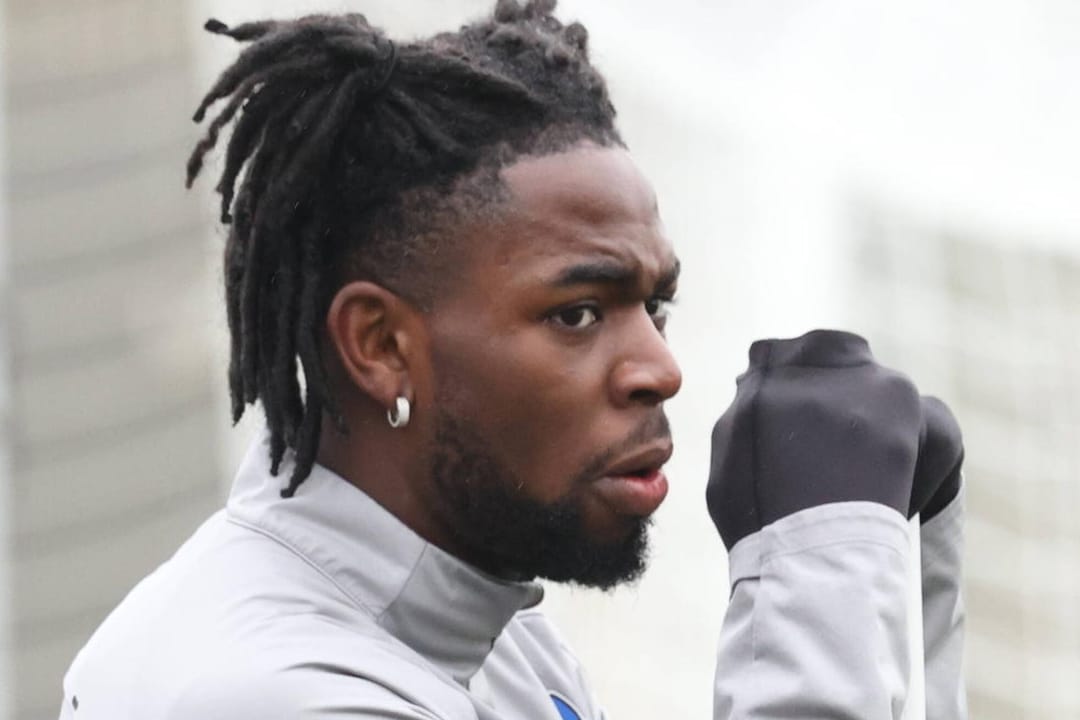 Das Gesicht spricht Bände: Jordan Torunarigha im Hertha-Training.