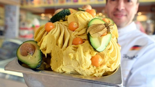 Avocado-Physalis Sorbet Eis für Weltmeisterschaft