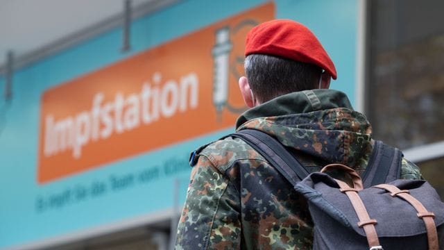 Impfstation in der Stuttgarter Innenstadt