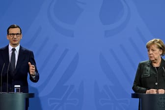 Kanzlerin Merkel empfing Mateusz Morawiecki: Neue Ergebnisse zum Konflikt mit Belarus brachte das Treffen nicht.