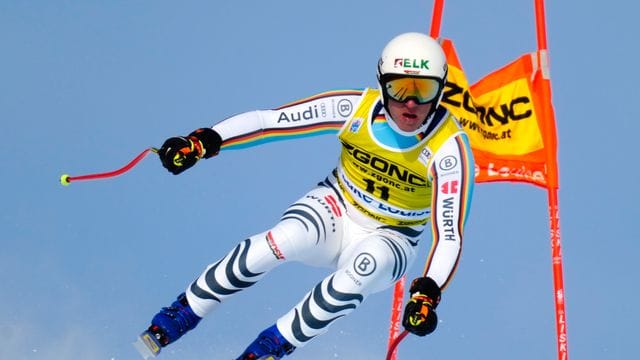 Romed Baumann geht bei der Abfahrt in Lake Louise an den Start.