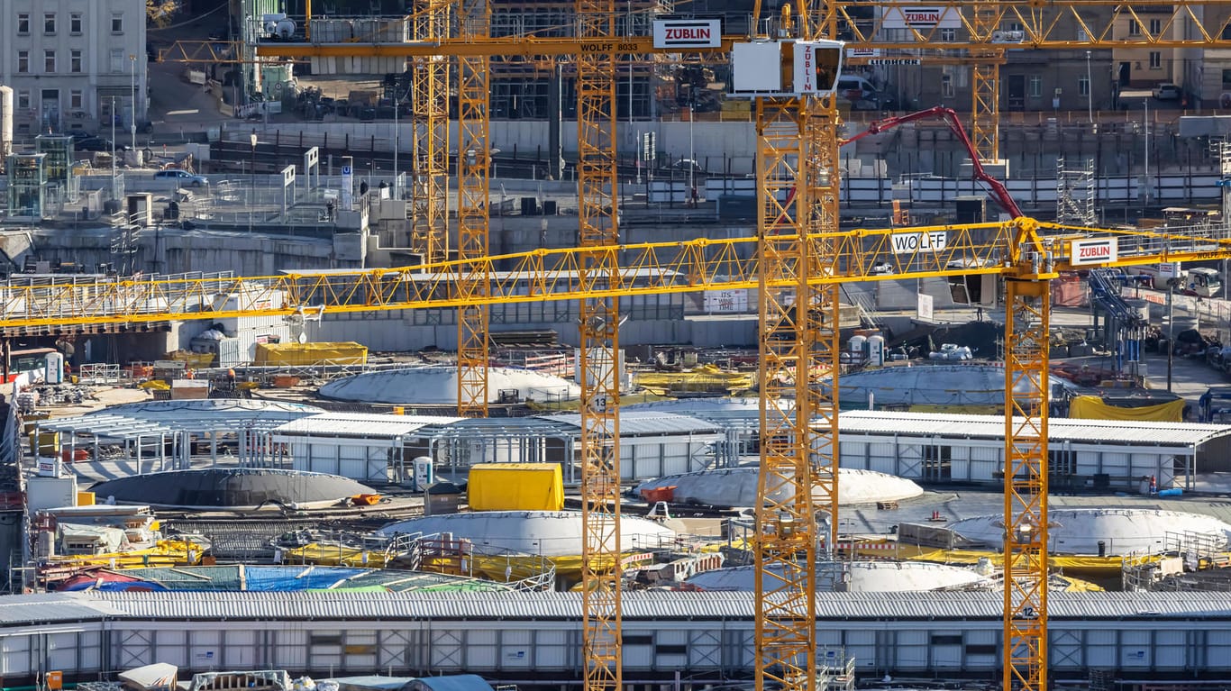 Baustelle am Hauptbahnhof Stuttgart: Seit 2010 laufen Bauarbeiten im Rahmen des Projekts Stuttgart 21.