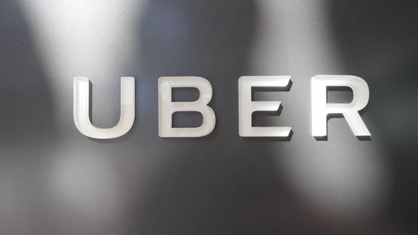 Das Uber-Firmenlogo am Hauptsitz des Unternehmens in San Francisco.