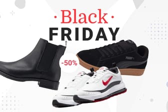 Heute können Sie in vielen Onlineshops bares Geld beim Kauf von Schuhen sparen. Zu den Black-Friday-Deals.