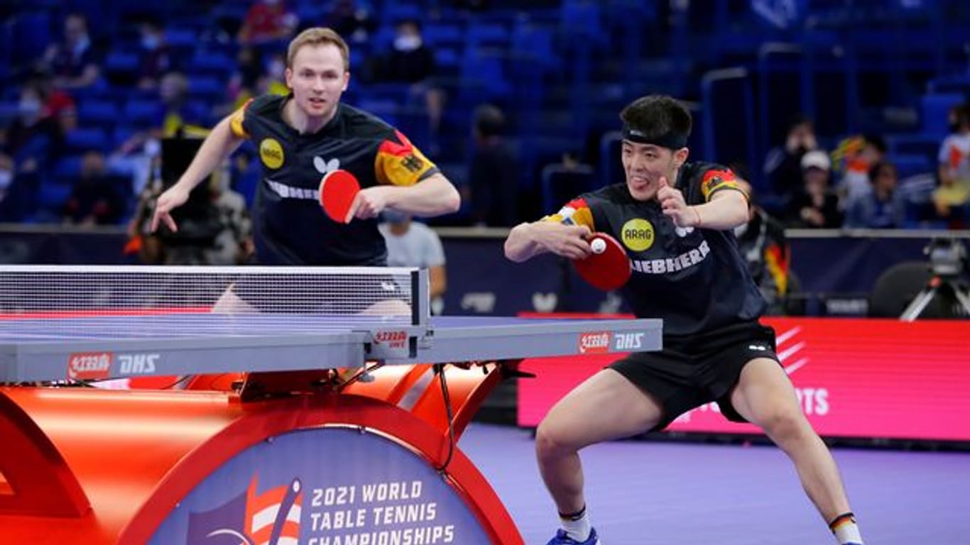 Benedikt Duda (l) und Dang Qiu erreichten das Viertelfinale.