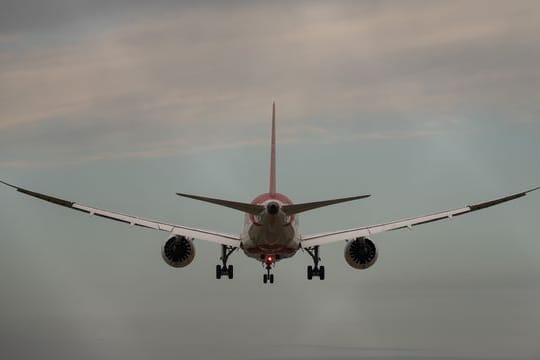 Landung auf dem Flughafen Frankfurt.