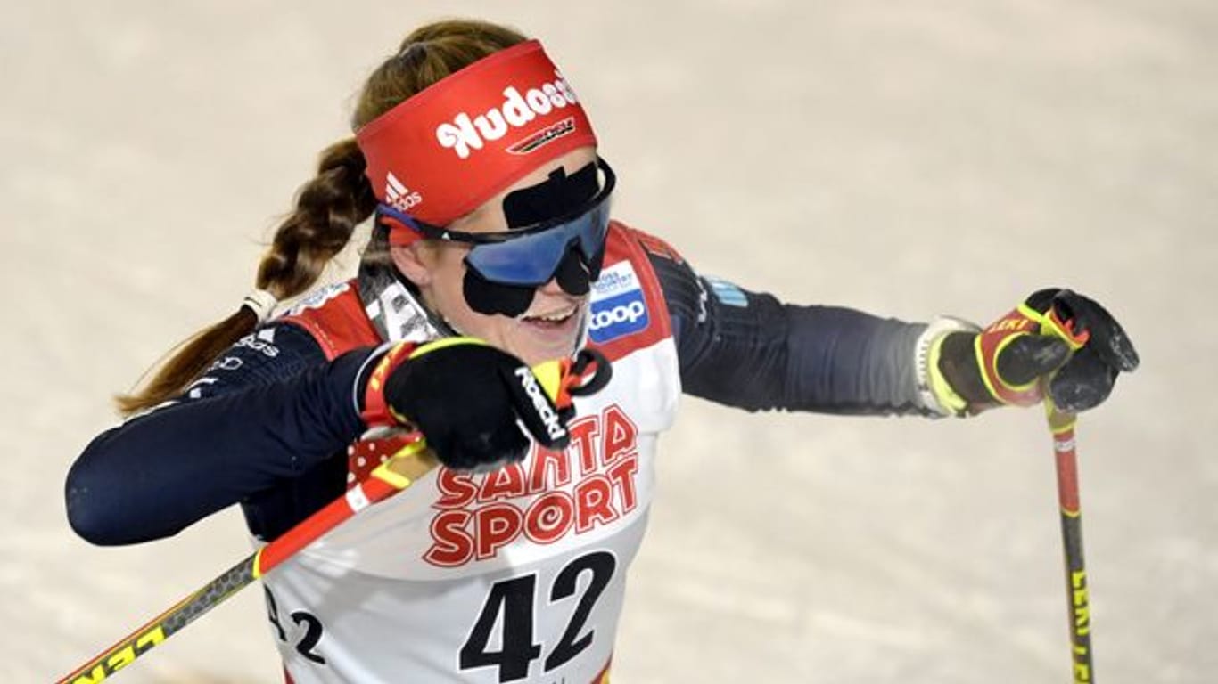 Langläuferin Katharina Hennig wurde in Ruka starke Dritte.