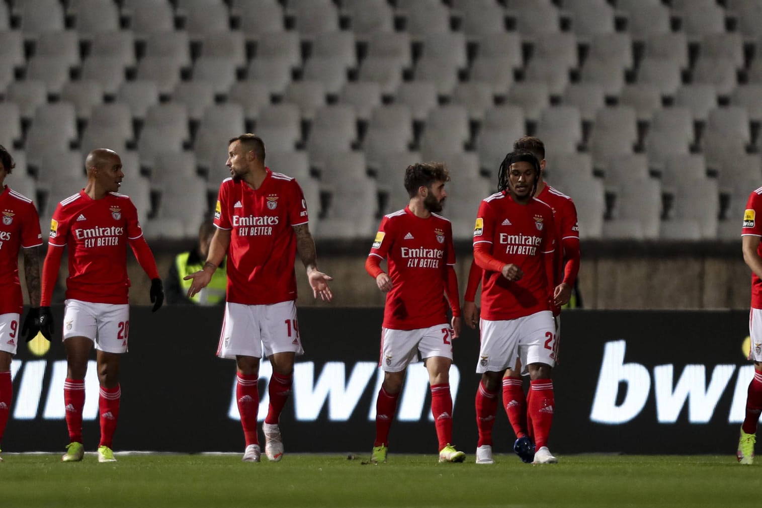 Das Team von Benfica Lissabon: Das Duell gegen Belenenses Lissabon wurde abgebrochen.