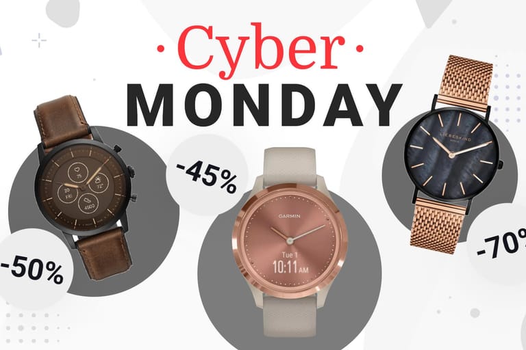 Cyber Monday 2021: Bei diesen Armbanduhren für sie und ihn von Fossil, Liebeskind Berlin, Garmin und Co. können Sie heute viel Geld sparen.