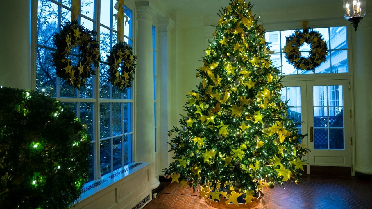 Der Gold Star Tree im Weißen Haus.