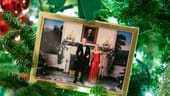In einem Weihnachtsbaum im State Dining Room ist auch ein Foto von US-Präsident Joe Biden und First Lady Jill Biden zu finden.
