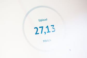 Eine Uploadmessung wird in der Breitbandmessung-Desktop-App durchgeführt.