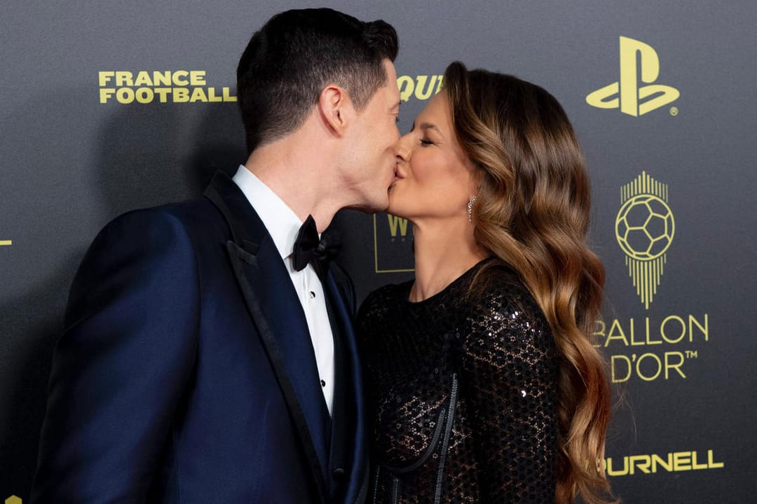 Ballon-d'Or-Gala in Paris: Robert Lewandowski kam in Begleitung seiner Frau Anna Lewandowska.