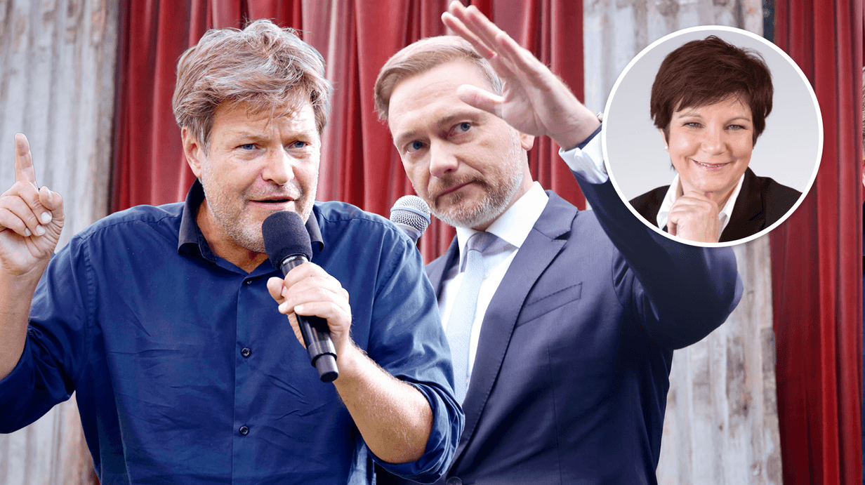 Robert Habeck und Christian Linder (Fotomontage): Die künftigen Wirtschafts- und Finanzminister sollten sich gute Leute in ihre Häuser holen, rät Kolumnistin Ursula Weidenfeld.