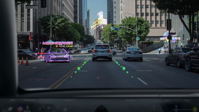 Dreidimensionale Bilder: Auf den Autoscheiben will Wayray künftig viele Infos in Form von Hologrammen sichtbar machen.