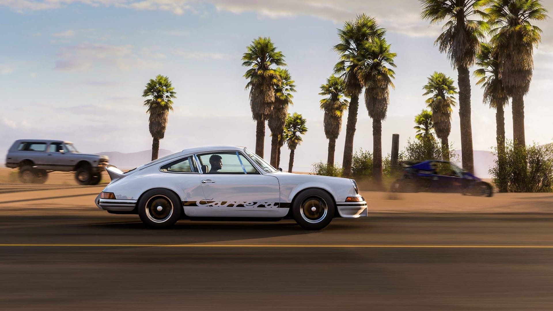 Ein alter Porsche rast durch die mexikanische Wüste: Forza Horizon 5 bietet neben über 500 Fahrzeugen auch. die vielfältigste und größte Landschaft, die man je in einem Forza-Spiel erleben konnte.