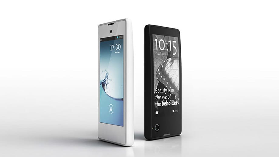 Das ungewöhnliche Smartphone ist in Schwarz und Weiß für 499 Euro in Deutschland und Österreich erhältlich.