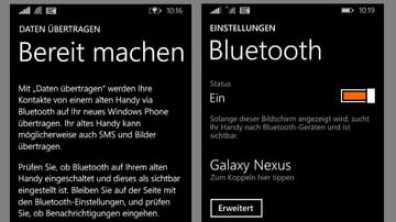 Adressen via Bluetooth kabellos zwischen Android und Windows Phone übertragen