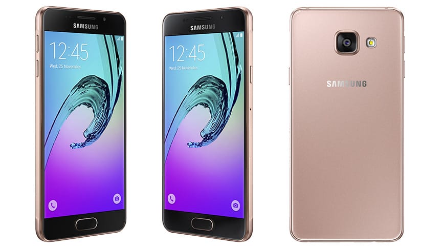 Das Samsung Galaxy A3 von 2016 besteht aus den gleichen Materialien wie die Flaggschiffe Galaxy S6 oder S7, ist jedoch ein Stück kleiner.