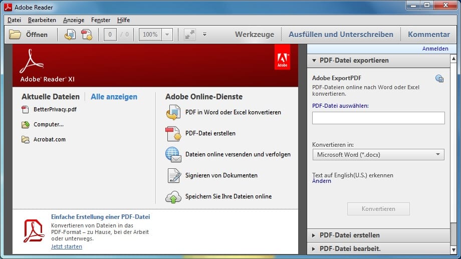 Platz 6 belegt der Adobe Reader 11. Platz 6 belegt der Adobe Reader 11.