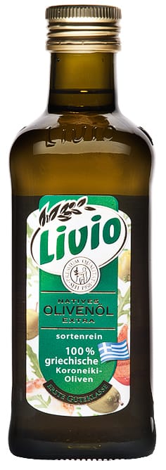 Recht günstig, aber mangelhaft: Auch das "Livio Natives Olivenöl extra 100 % griechische Koroneiki-Oliven" ist mit Mineralöl-Kohlenwasserstoffen belastet (Preis 9 Euro pro Liter).