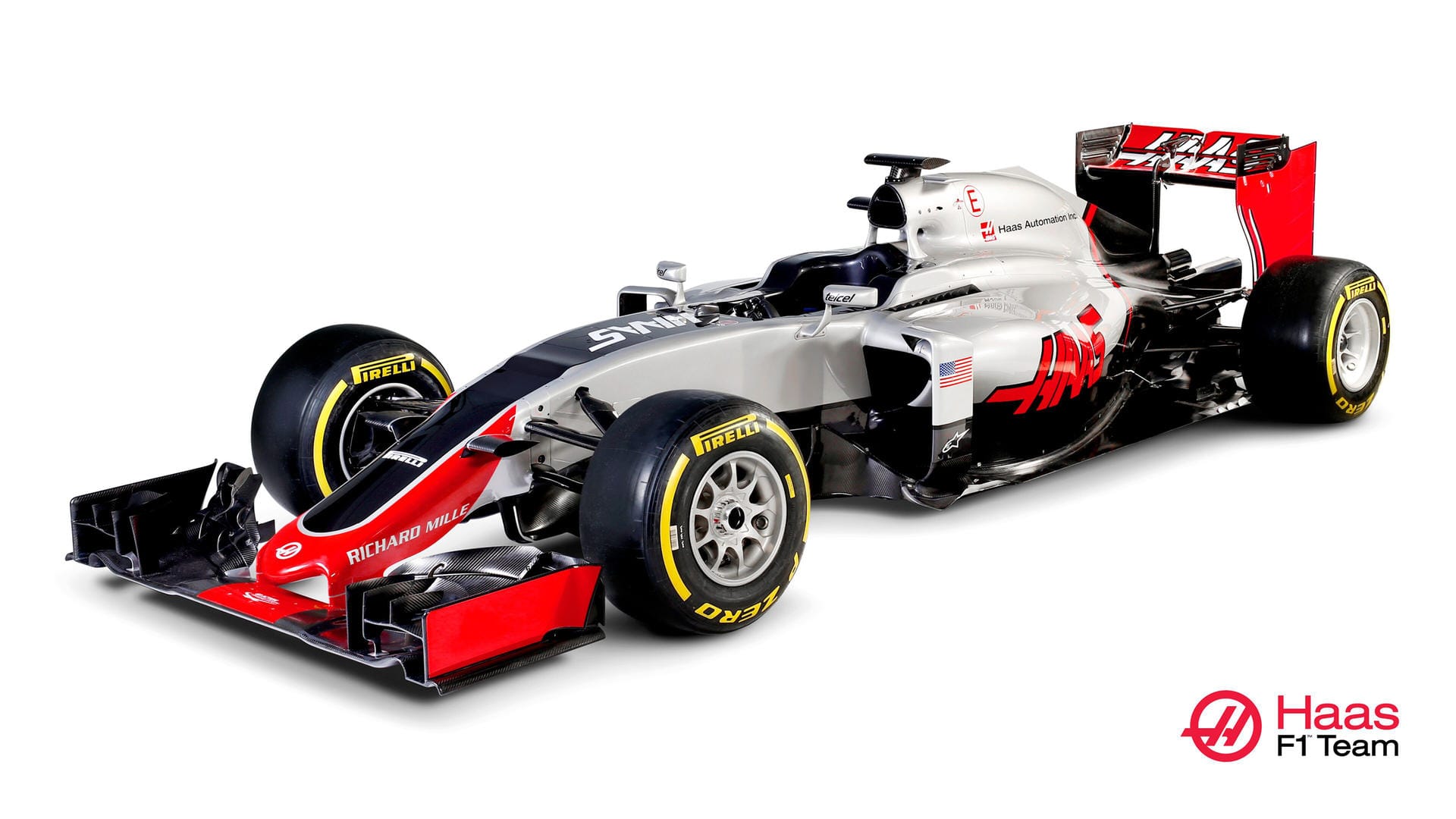 Neuling: Mit diesem Boliden will das Haas-Team in der Premierensaison in der Königsklasse punkten. Angetrieben wird der Rennwagen von einem Ferrari-Motor.
