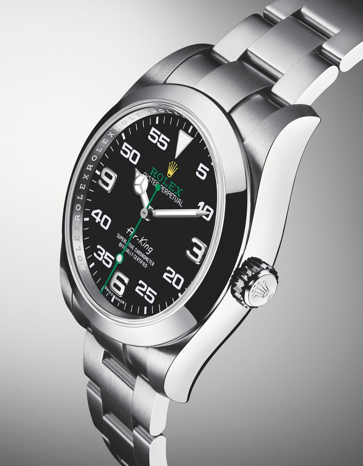 Auch Rolex zeigt zahlreiche neue Uhren. Zu den Highlights zählt die Rolex Oyster Perpetual Air King für rund 5500 Euro.