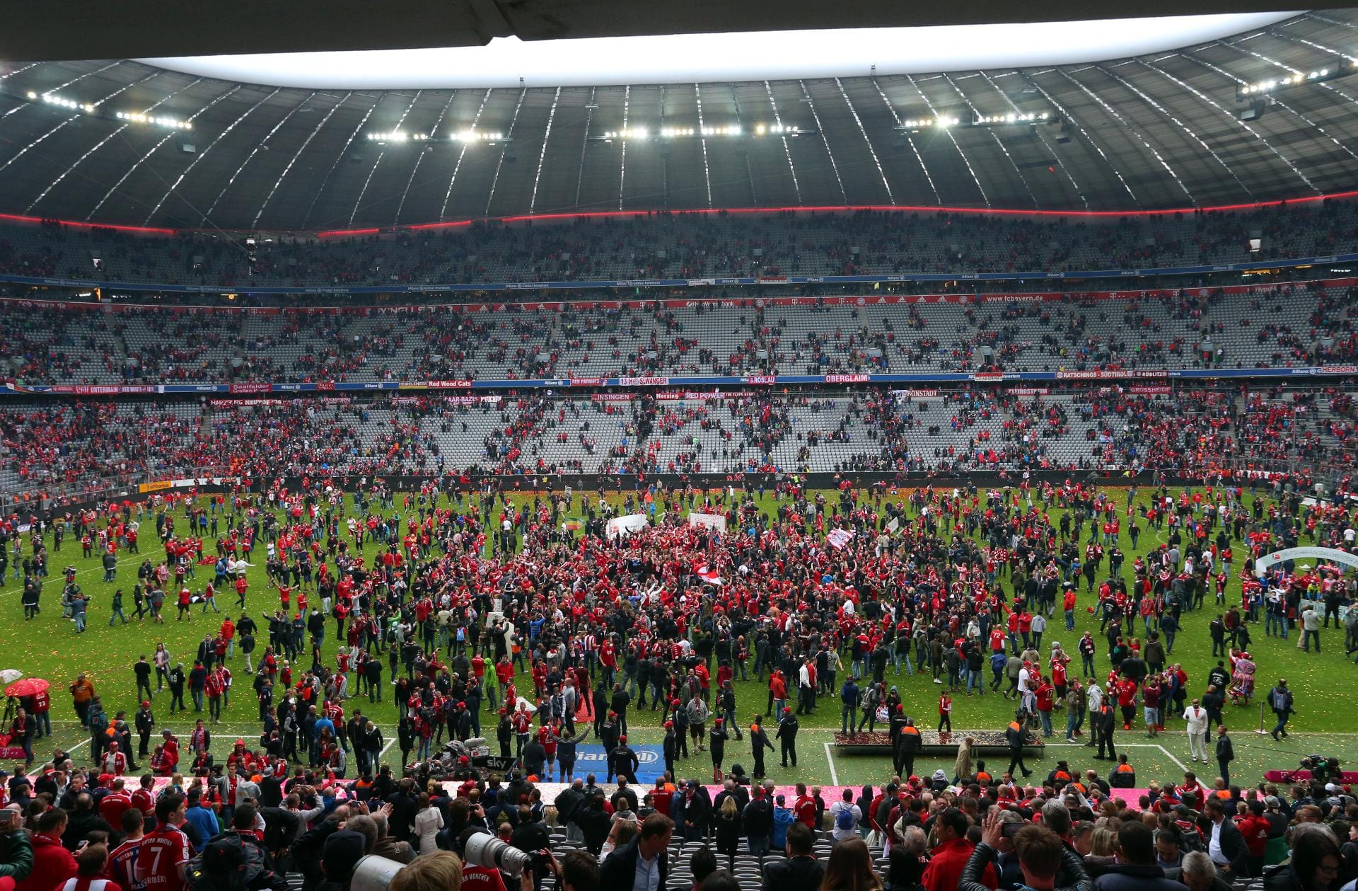 Die Meisterfeier des FC Bayern am 14. Mai 2016.