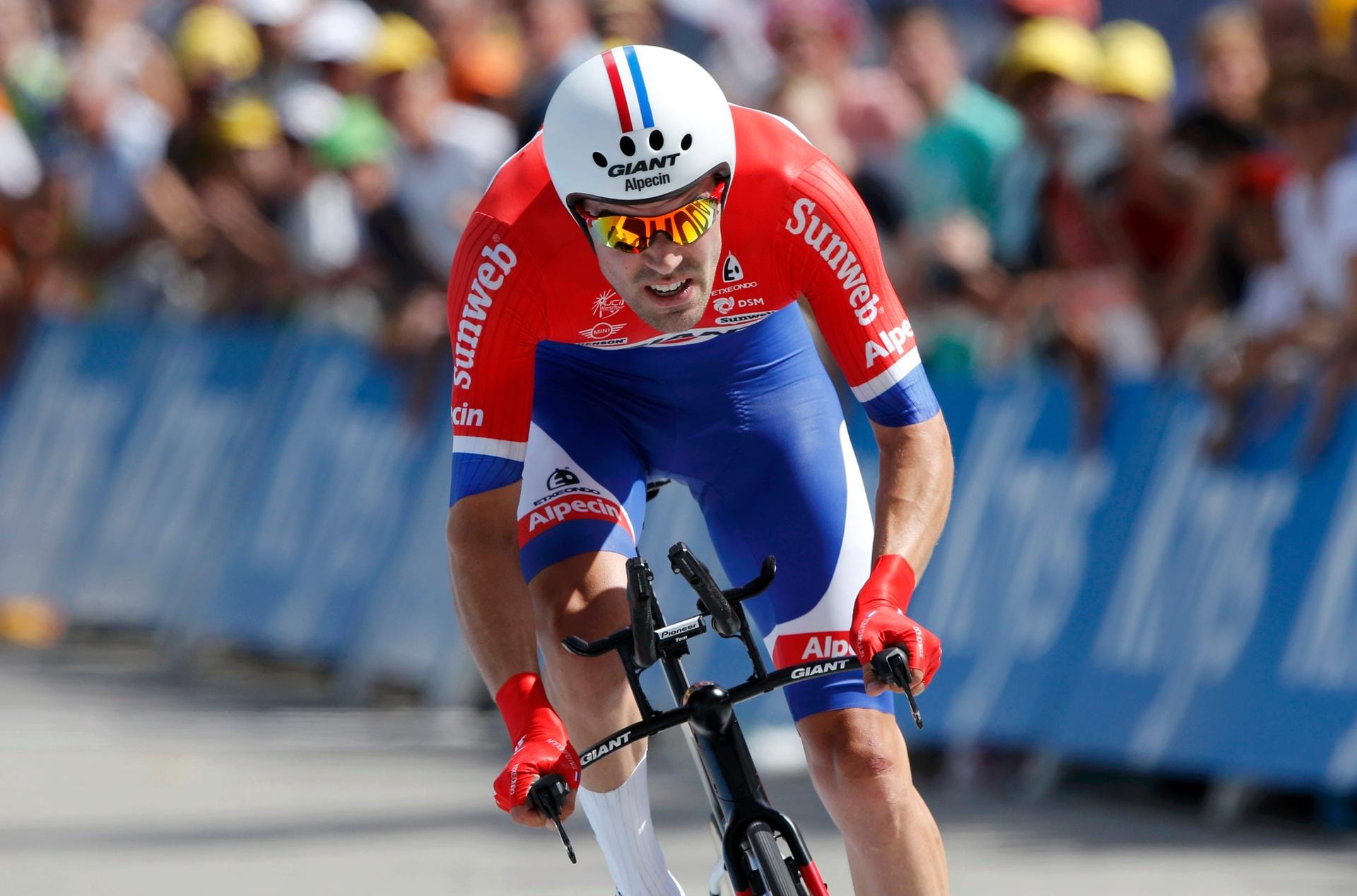 Fliegender Holländer: Tom Dumoulin legte wie schon im ersten Tour-Zeitfahren die Bestzeit vor. Ob der Niederländer auch diesmal gewann?