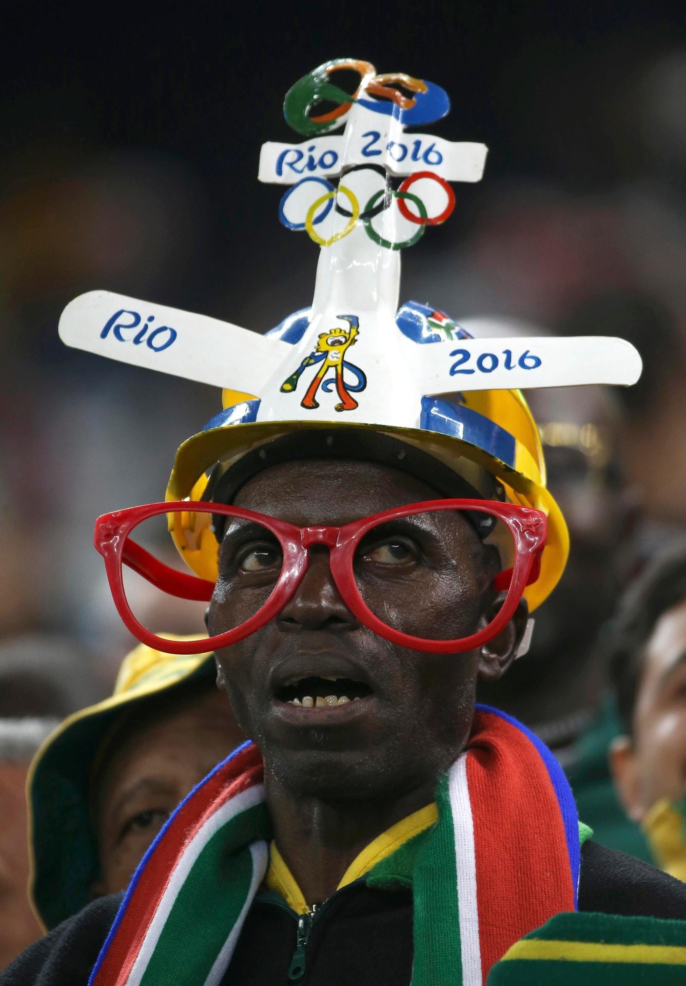 Dieser Fan aus Südafrika hat den Durchblick.