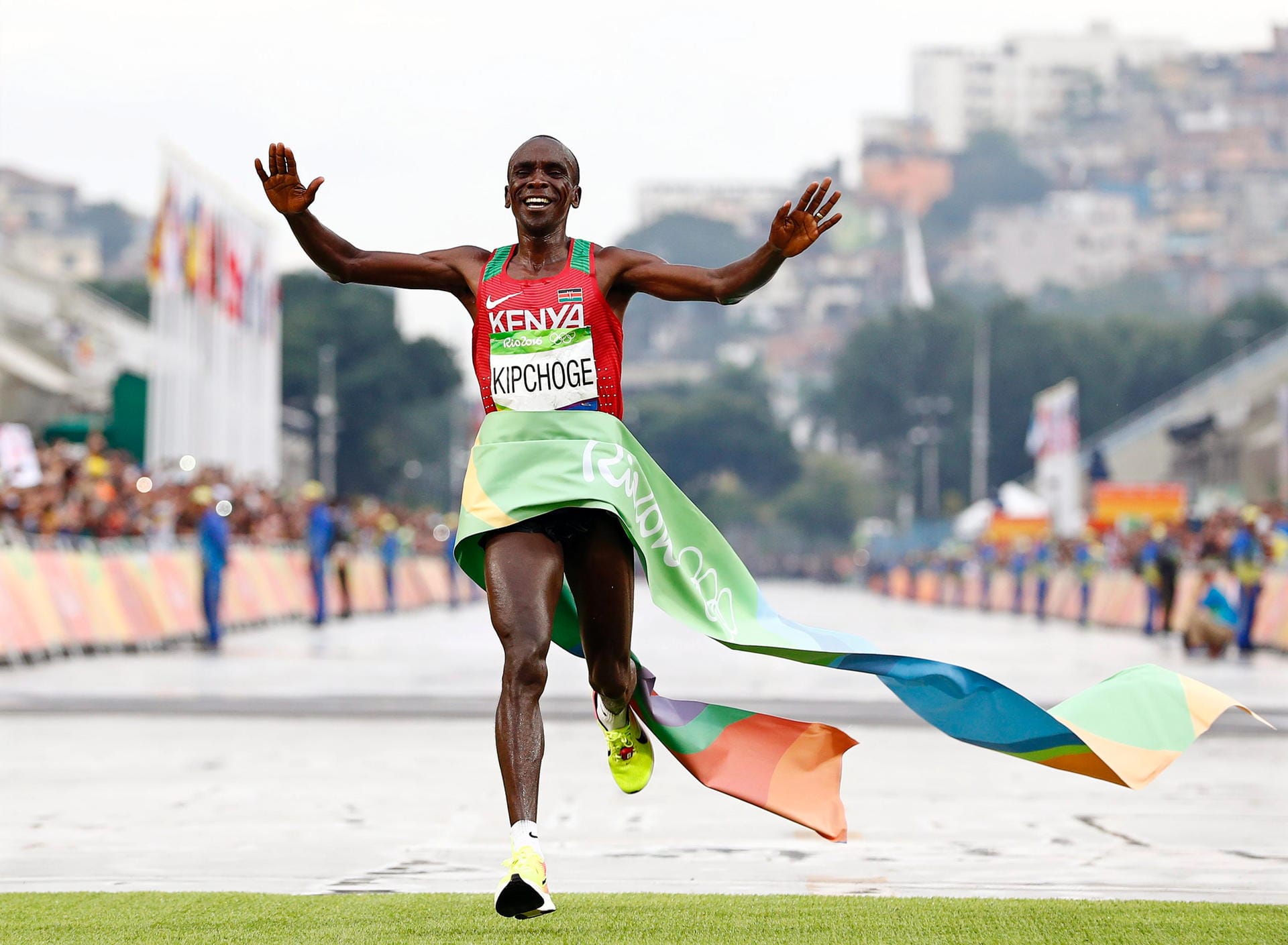 Olympia-Gold im Marathon: Eliud Kipchoge aus Kenia war über 42,195 Kilometer der Schnellste.
