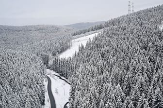 Winterwetter im Thüringer Wald