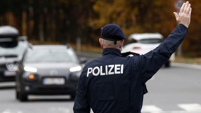 Verkehrskontrolle in Klagenfurt.