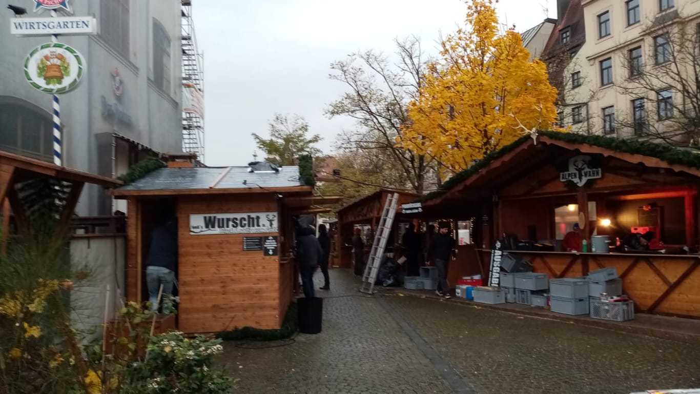 Winterzauber auf dem Viktualienmarkt in München: Für die Standbetreiber kam die Absage plötzlich.