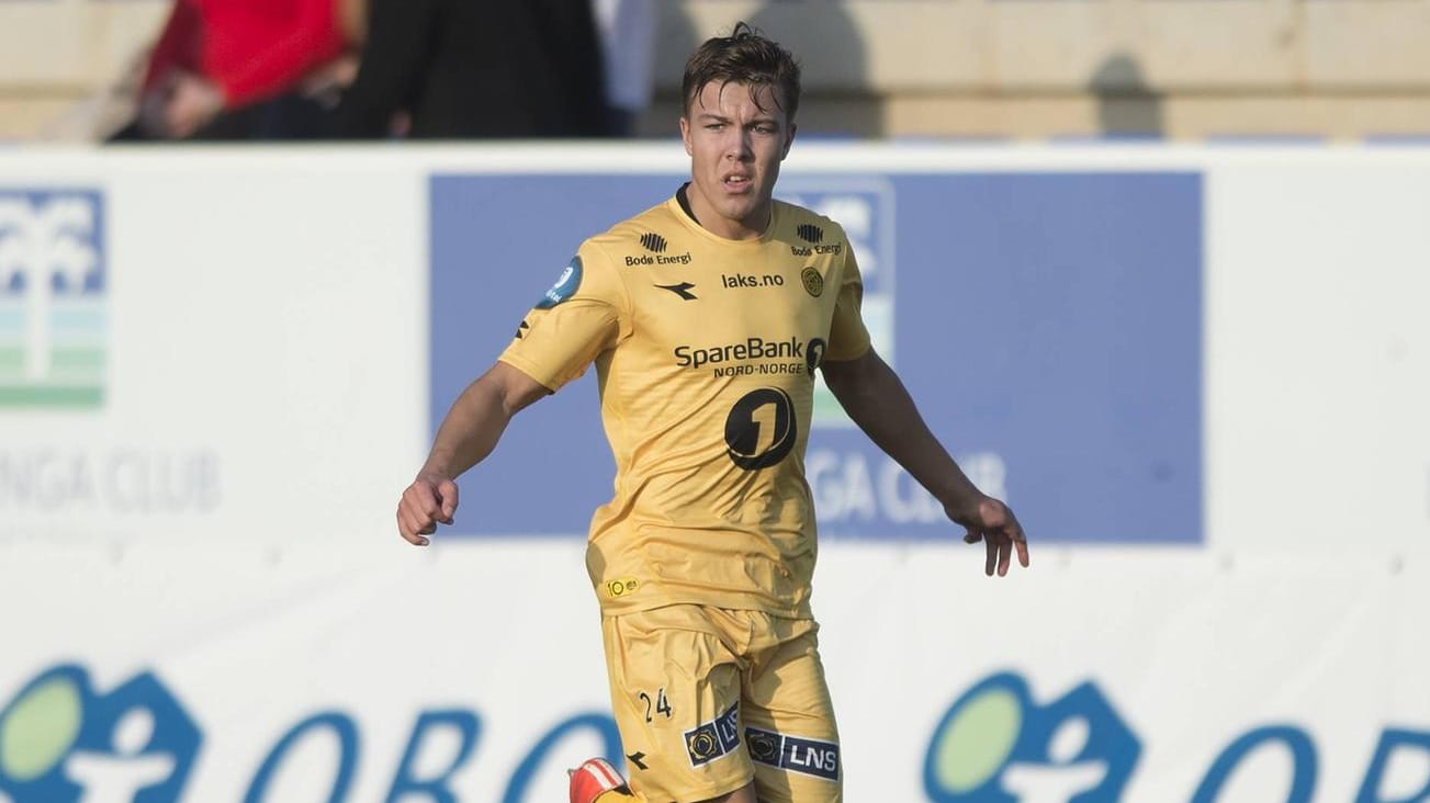 Fredrik Björkan: Der Linksverteidiger ist mit Bodö/Glimt norwegischer Meister geworden. Fredrik Björkan: Der Linksverteidiger ist mit Bodö/Glimt norwegischer Meister geworden.