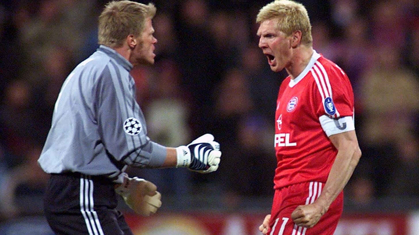 Die wichtigsten Spieler beim Champions-League-Sieger 2001: Torwart Oliver Kahn (l.) und Kapitän Stefan Effenberg führten den FC Bayern gemeinsam an die Spitze Europas.