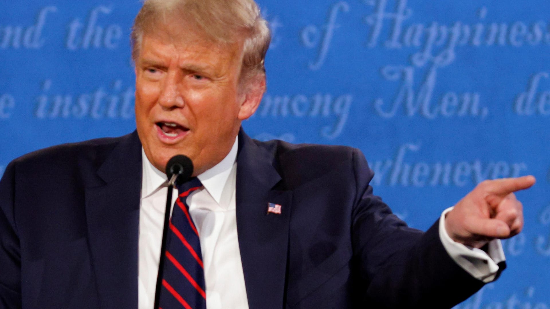 Donald Trump bei der TV-Debatte im September 2020: Sein damaliger Stabschef will ein Enthüllungsbuch veröffentlichen. Donald Trump bei der TV-Debatte im September 2020: Sein damaliger Stabschef will ein Enthüllungsbuch veröffentlichen.