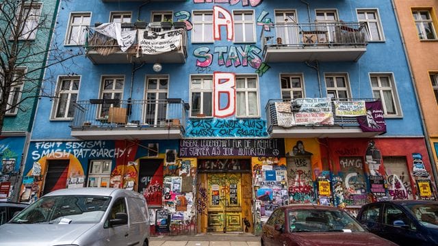 Besetztes Haus in der Rigaer Straße