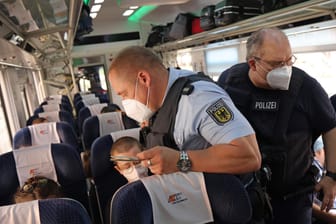 Polizeibeamte im Zug: Mit der Einführung schärferer Maßnahmen müssen sich die Bürger auch auf mehr Kontrollen einstellen.