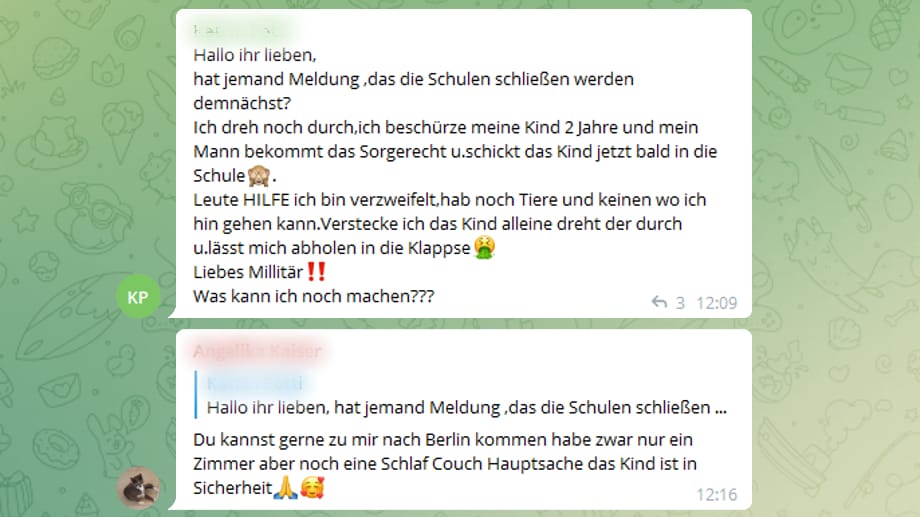 Kinder verstecken: Unter den Anhängern des Hochstapler-Majors ist es ein großes Thema, die Kinder zu verstecken: Familien oder Elternteile verlieren das Sorgerecht, weil sie unter Berufung auf SHAEF-Gesetze Kinder nicht in die Schule schicken, wo sie getestet werden könnten.