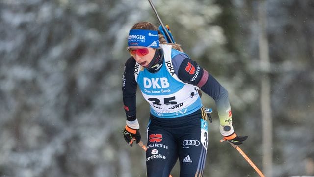 Deutsche Podiumshoffnung in Östersund: Franziska Preuß.