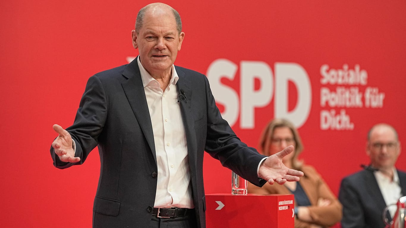 Olaf Scholz: Der designierte Bundeskanzler wirb auf dem SPD-Parteitag für den Koalitionsvertrag.