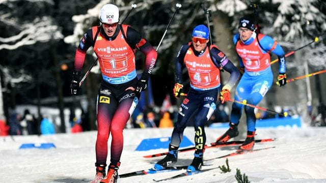 Die deutsche Staffel um Erik Lesser (M) verpasste in Östersund das Podium. Die deutsche Staffel um Erik Lesser (M) verpasste in Östersund das Podium.