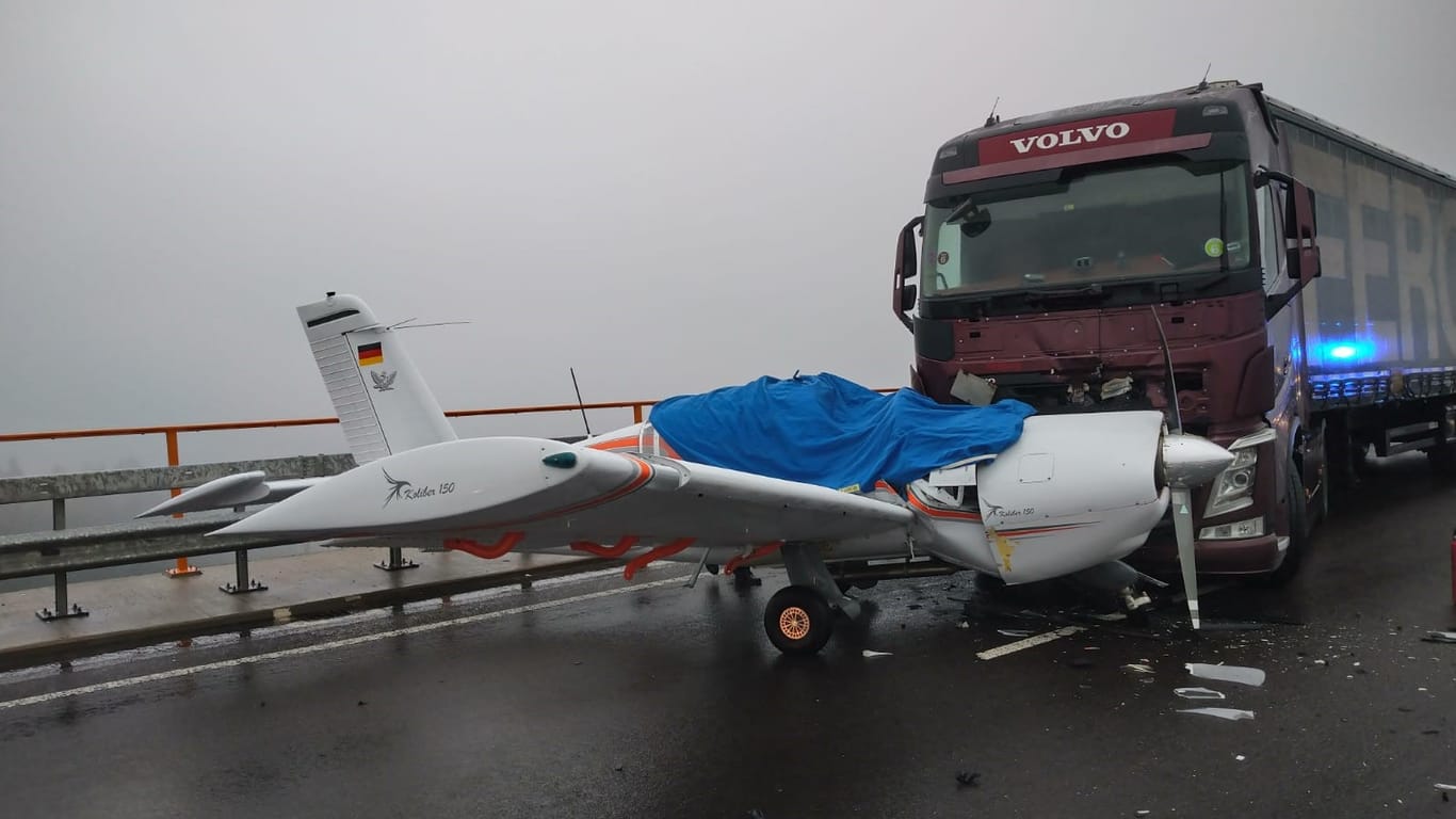 Schwarzbachtalbrücke: Ein Pilot hat die A62 hier als Landebahn genutzt.