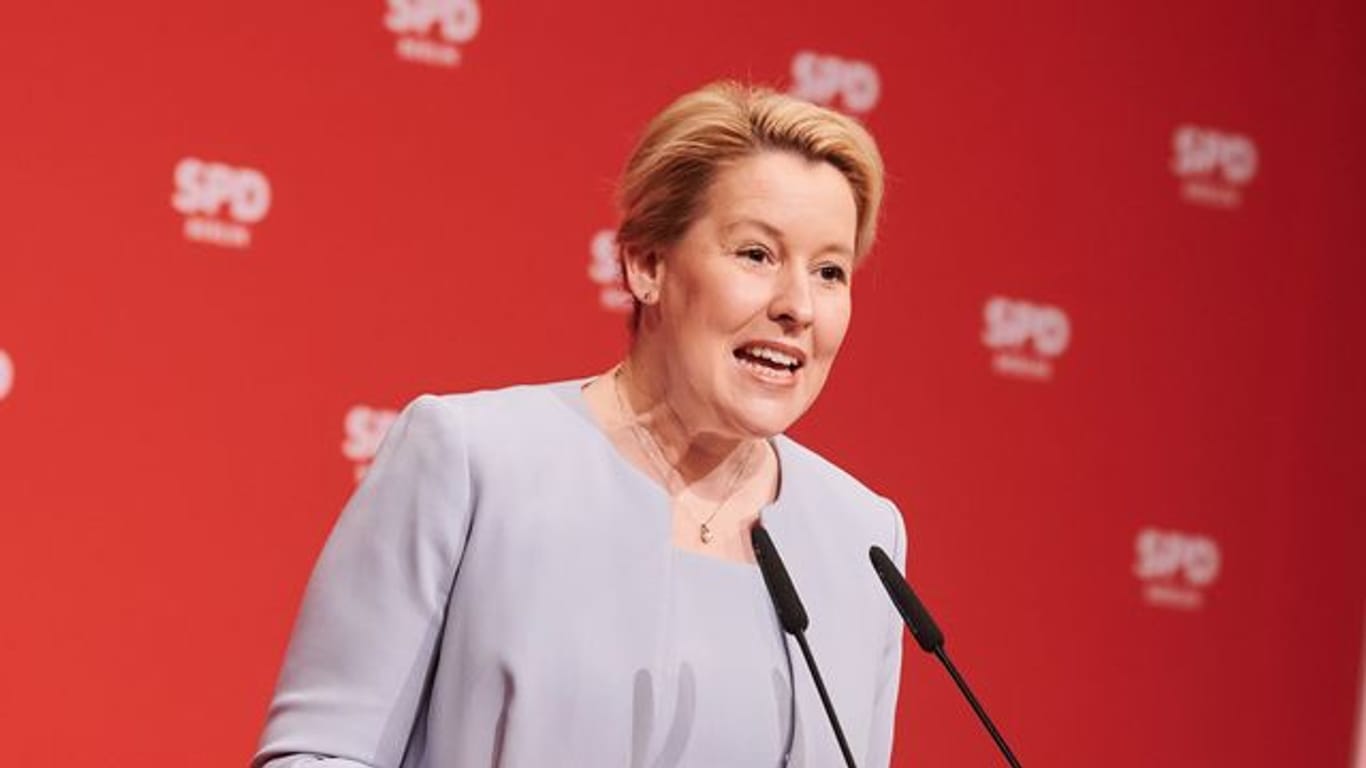 Franziska Giffey: Die SPD-Landeschefin beim Parteitag.