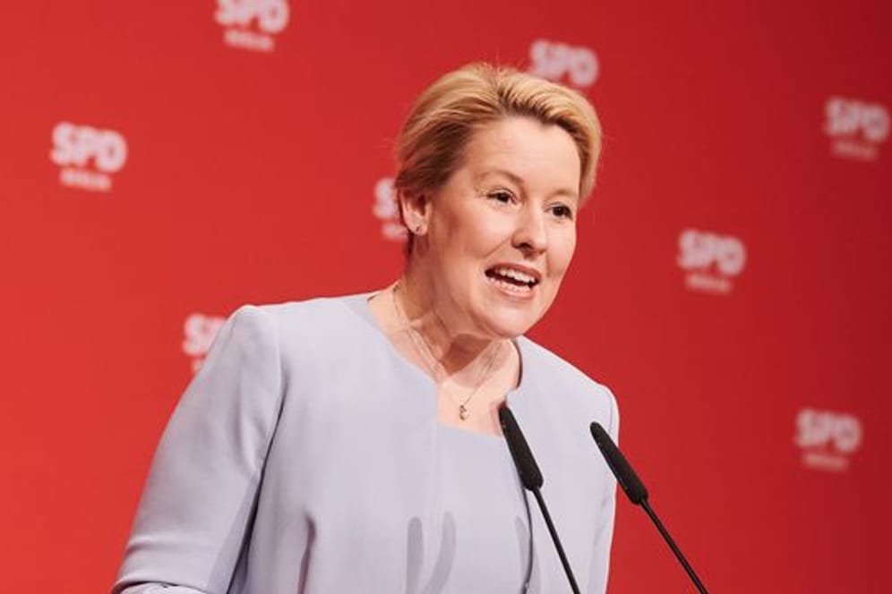Franziska Giffey: Die SPD-Landeschefin beim Parteitag.