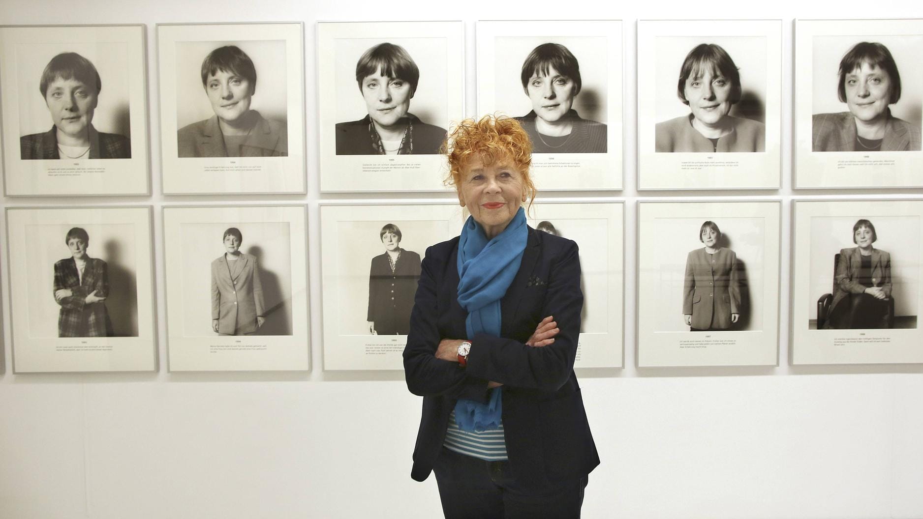 Herlinde Koelbl mit Merkel-Fotos 2015 in Oberhausen: Koelbl begann erst spät mit ihrer Karriere.